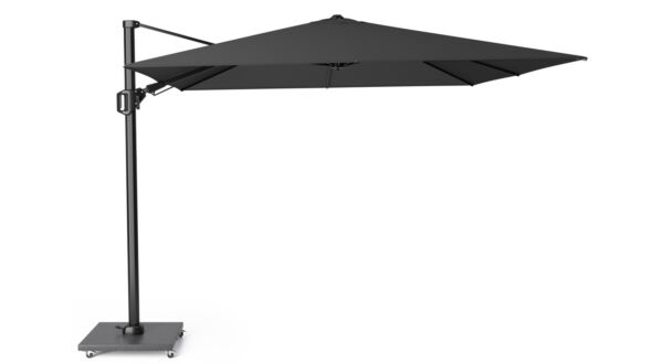 Parasol flottant Challenger T2 Premium Mât 300 x 300 cm Anthracite - Toile Noir Délavé