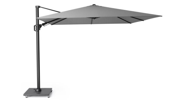 Parasol flottant Challenger T2 Premium Mât 300 x 300 cm Anthracite - Toile Manhattan