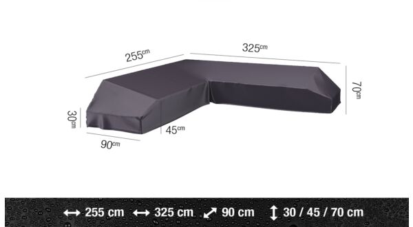 AeroCover Loungeset platformhoes links 325x255x90xH30/45/70