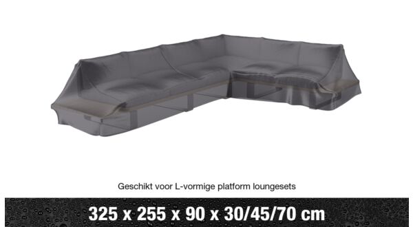 AeroCover Loungeset platformhoes rechts 325x255x90xH30/45/70