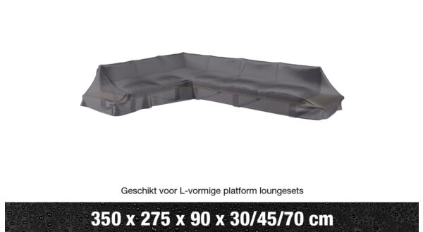 AeroCover Loungesethoes Platformset L-vorm Links  350x275x90x30/45/70cm
