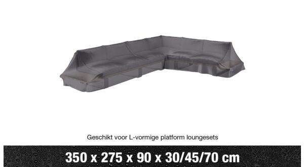 AeroCover Loungesethoes Platformset L-vorm Rechts  350x275x90x30/45/70cm