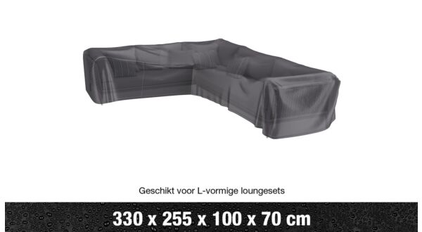 AeroCover Loungesethoes Hoekset L-vorm Lage Rug Links 7946 330x255x100x70cm