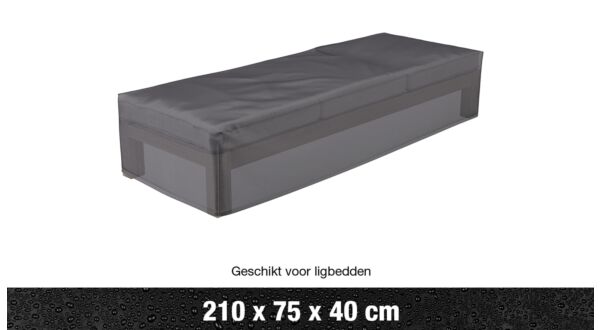 AeroCover Gartengarnitur Abdeckung Liege Anthrazit 210cm x 75cm x H40cm