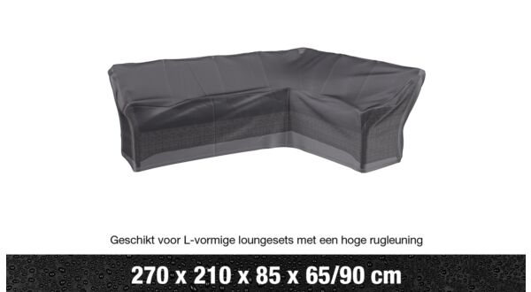 AeroCover Lounge Housse d'angle avec dossier haut en forme de L gauche  270x210x90cm