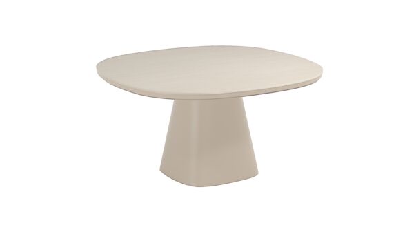 Table de Jardin Alu Romero Dia 150cm x H75cm Lin Alu + Plateau Céramique Romano Travertino