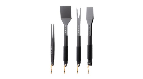 Boretti BBQ Set 4 pieces Tongs - Spatula - Fork - Tweezers