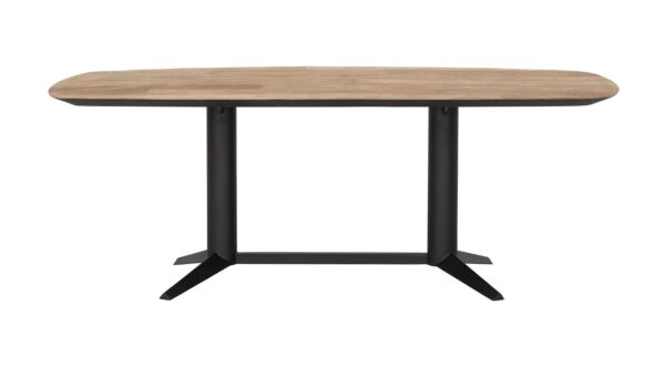 Soho Interieurtafel 210cm Recup Teak - Zwart Metalen Onderstel - DTP Home                                                                                                                                             