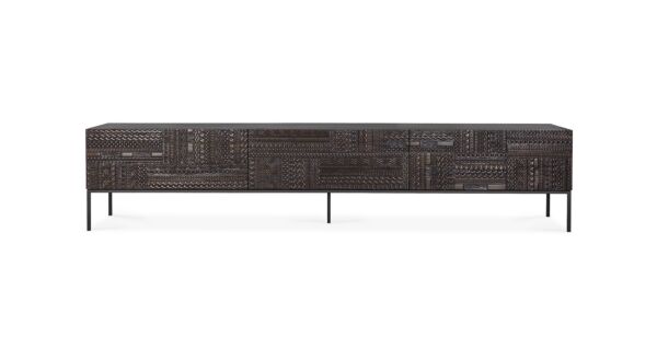 Teck noir Meuble TV Tabwa 240 x 45cm Ethnicraft