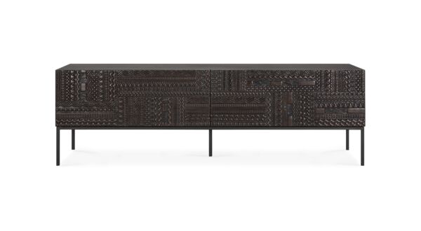 Teakholz schwarz Tabwa TV Anrichte 160 x 45cm Ethnicraft