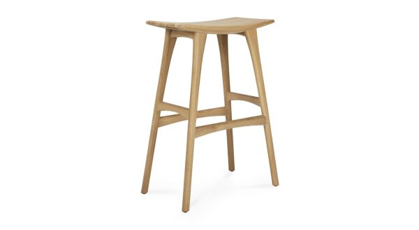 Oak Osso bar stool 57 x 33cm Ethnicraft