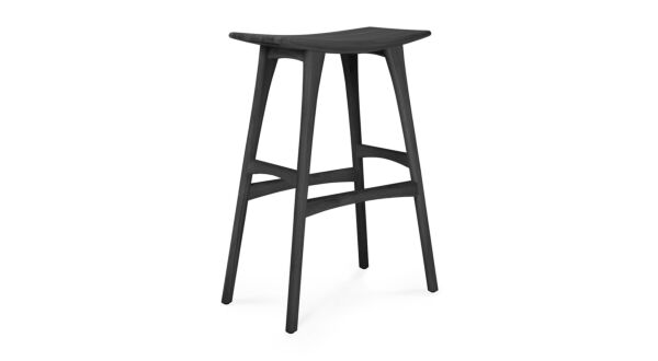 Oak black Osso bar stool 57 x 33cm Ethnicraft