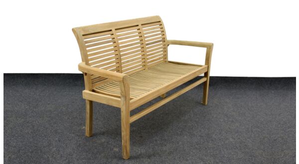 Garden Bench Ergonomic 2-Seater Stackable 145 x 93 x 63cm - Diamond Collection