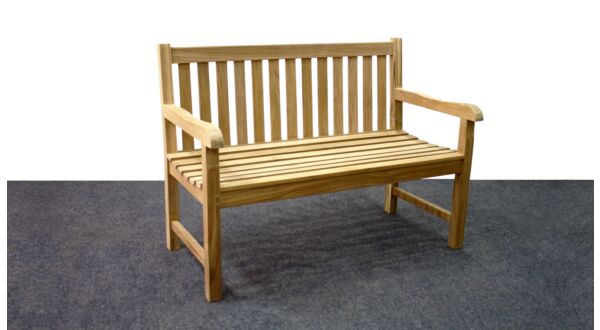 Garden Bench Straight Back 120cm P5 Park Bench 120cm x 92cm x 66cm - Diamond Collection