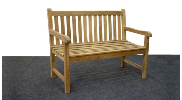 Garden Bench Straight Back 150cm P5 Park Bench 150cm x 92cm x 66cm - Diamond Collection