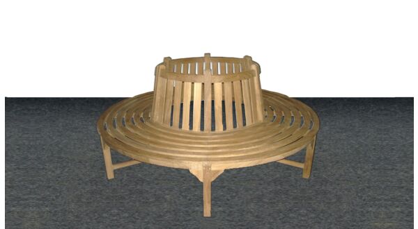 Gartenbank, Baumbank, rund, Durchmesser 170 cm, robust, 2-teilig, Diamond Collection