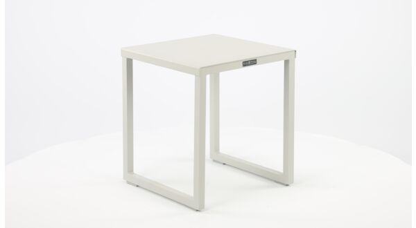 Table d'Appoint Alu Basel Mistral Gris Mat 41cm x 41cm x H46cm