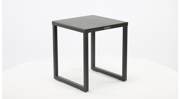 Alu Side Table Bazel Charcoal Mat 41 x 41 x H46cm