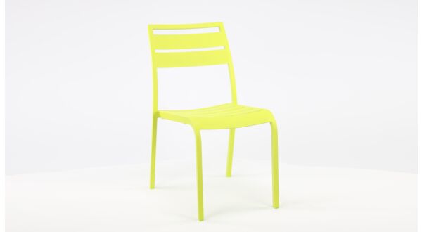 Alu Stapelstoel Nice Slat Green Mat 