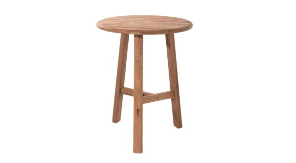 Table de Bar en Teck Ribero Dia 90cm x H106cm - Recup Erosi Teck