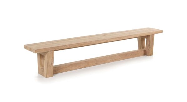 Teak Garden Bench Dundee 250cm x 40cm - Recup Teak