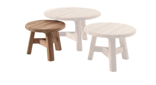 Teak Lounge Casablanca Salontafel Recup Teak Dia 50cm x H38cm