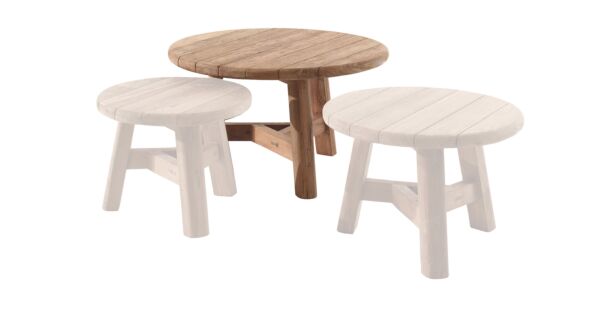 Teak Lounge Casablanca Salontafel Recup Teak Dia 80cm x H48cm
