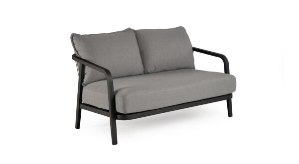 Alu Lounge Pep 2-seater Sofa Charcoal Frame With AW Cushions Olefin