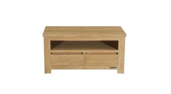 Teak TV cabinet Kim 100cm with 2 drawers Diamond Collection