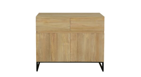 Buffet en teck Modena 100cm avec 2 portes et 2 tiroirs - Collection Diamond