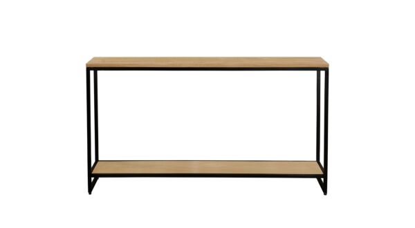 Modena Muurconsole Dubbele Top 140cm x 30cm x H78cm Teak Light Brushed