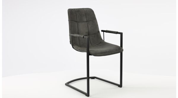 Interior chair Condor Softyl Anthracite - Sled leg Black