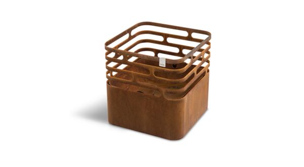CUBE Brasero Acier Corten - Hofats