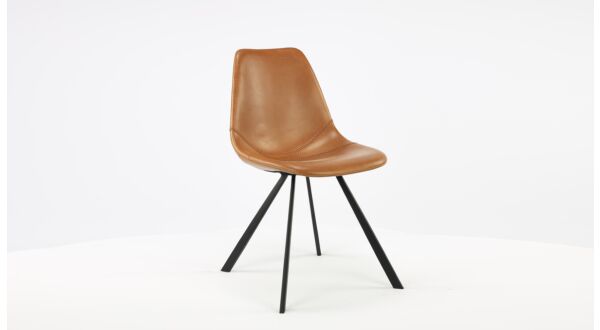 Interior chair Elne Color Vintage Cognac Legs Metal Black