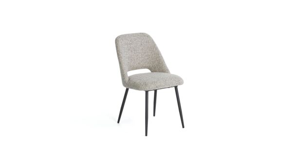 Dining chair Alto Fabric Oasis Khaki - Legs Black Metal