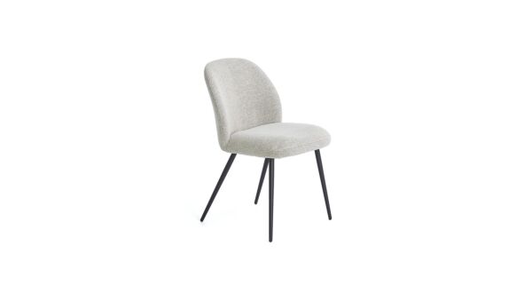 Dining chair Nino Fabric Sneak Natural - Legs Black Metal