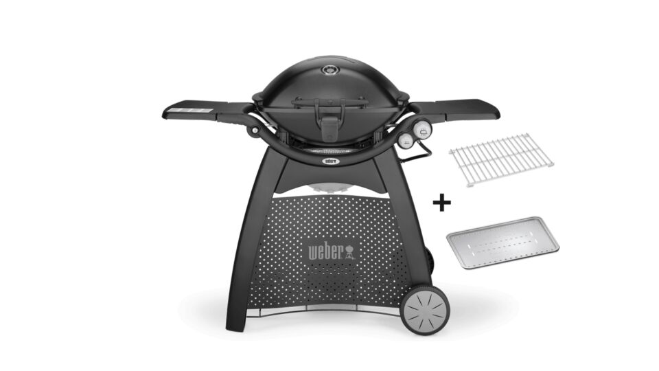 Weber Q 3200 Black Gas Barbeque on Base with Wheels main product photo