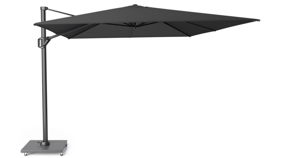 Zweefparasol Challenger T1 Premium 400 x 300cm Mast Antraciet - Doek Faded Black main product photo