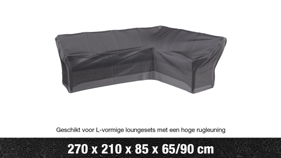 Garden Set Cover L Shape Anthracite 210cm x 270cm x 85cm x H65/90cm main product photo