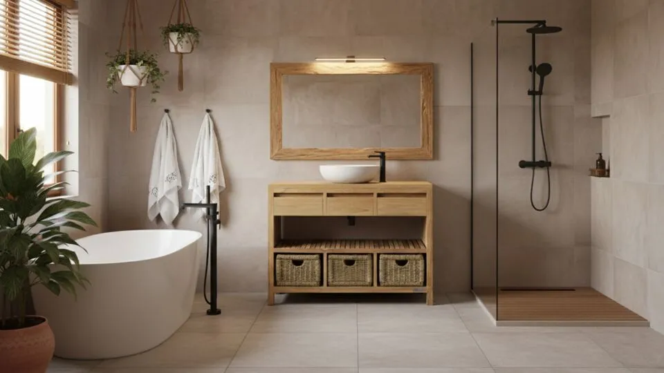 Essential Teak Bordeaux 100cm front sfer