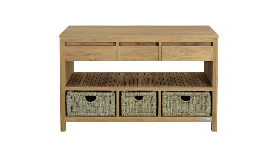 Teak Bathroom Furniture New Bordeaux 120cm With Full Teak Top main product photo