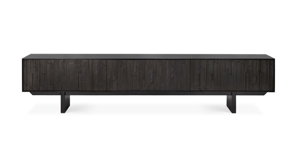 Teak Zwart Mosaic TV-meubel 242 x 45cm Ethnicraft main product photo