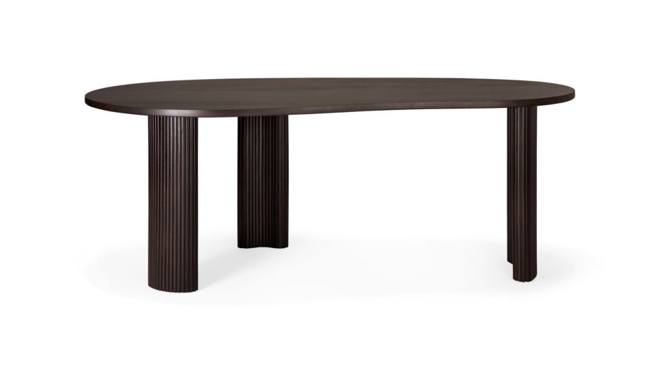 Mahonie Donkerbruin Boomerang Bureau 200 x 100cm Ethnicraft main product photo
