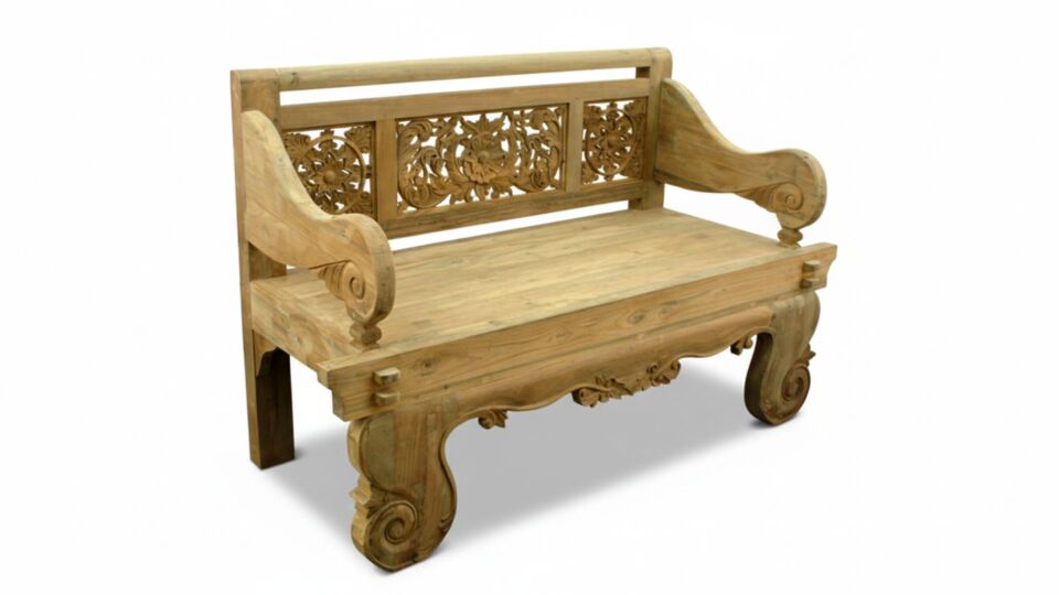 Garden Bench Rustic 2-Seater Heavy Duty 155 x 68 x H97cm - Diamond Collection main product photo