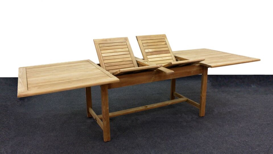 Ausziehbarer Gartentisch, rechteckige Lamellen, 5 cm, 220 x 300 x 120 – Diamond Collection main product photo