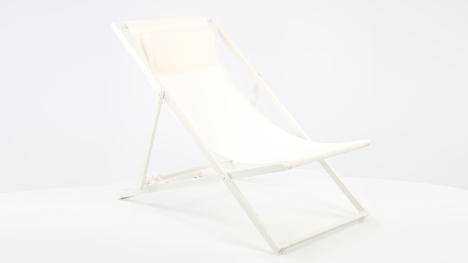 Alu Libec Transat Blanc Mat - Blanc Textilène main product photo