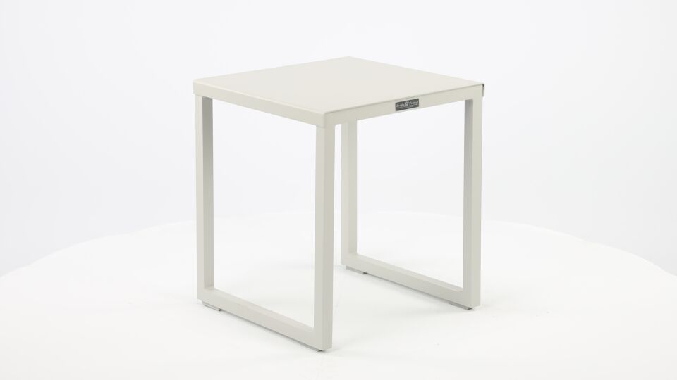 Alu Side Table Basel Mistral Gray Mat 41cm x 41cm x H46cm main product photo