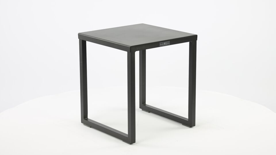 Alu Bijzettafel Bazel Charcoal Mat 41cm x 41cm x H46cm main product photo