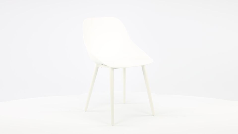 Alu Kuipstoel Gaudi Poot White + PP Kuip White Galati main product photo