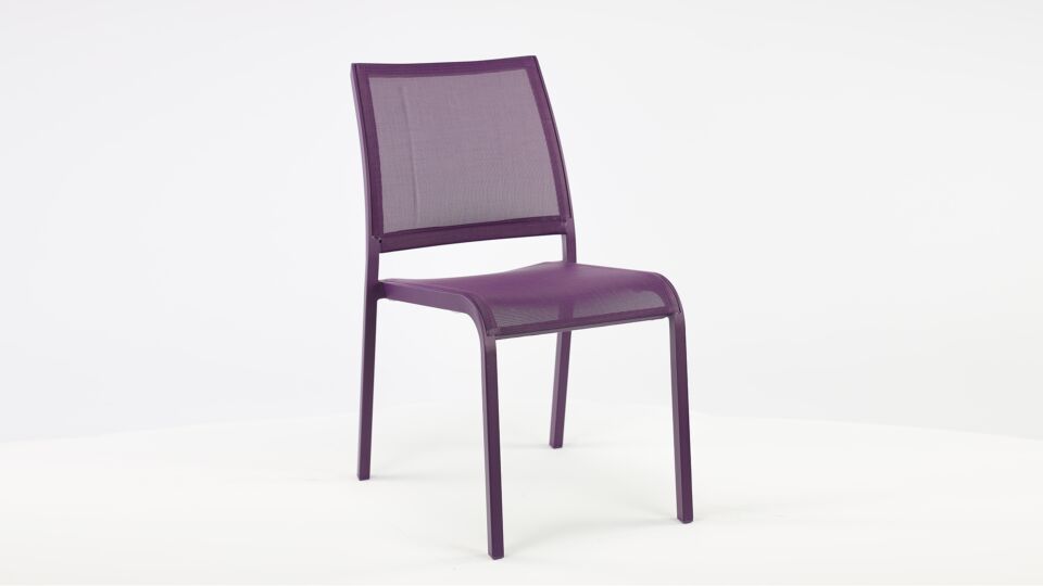 Alu Stapelstoel Nice Purple Mat + Purple Textilene main product photo